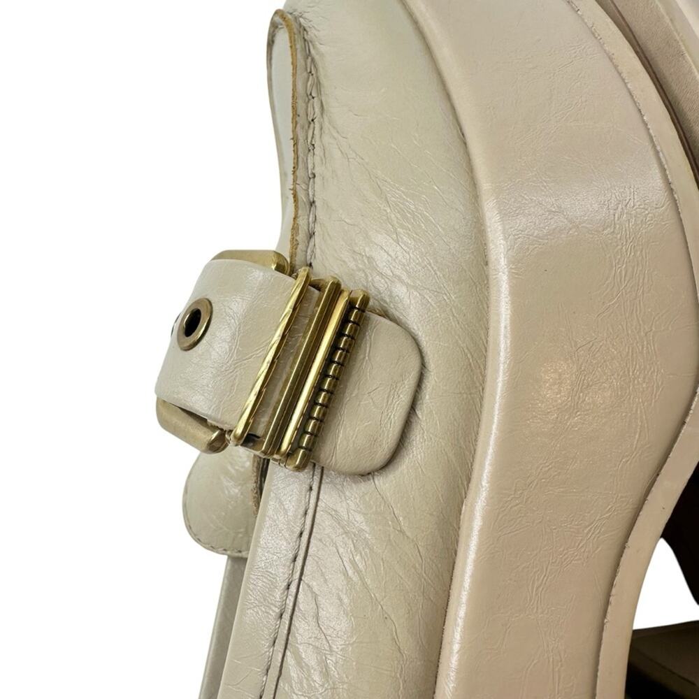 Dolce Vita Crinkle Patent leather yonder block heel loafers in sesame sz 7.5 - Picture 9 of 13